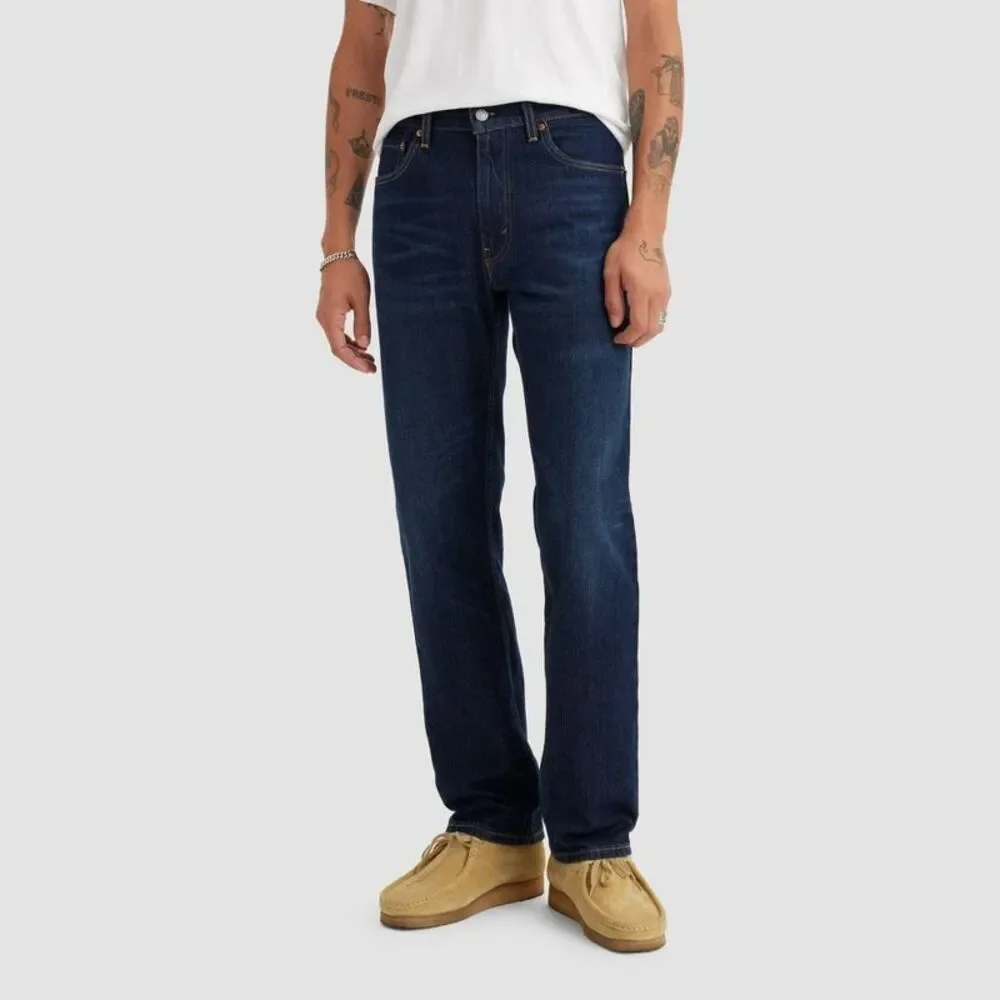 Levi's -  Men's 505 Regular Fit Straight Jeans - Dark Blue
